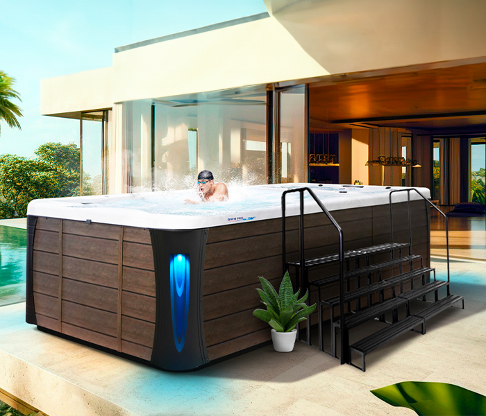Calspas hot tub being used in a family setting - Eugene